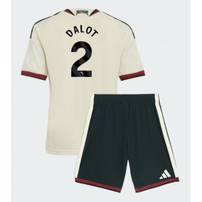 Manchester United Diogo Dalot #2 Tredjetrøje Børn 2026-27 Kortærmet (+ Korte bukser)